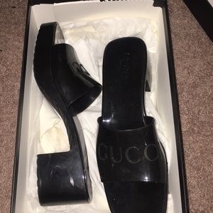 Gucci jelly sandals worn once